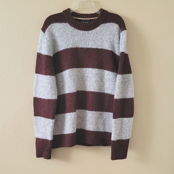 Banana Republic Mens Amber Ale Fuzzy Wool Alpaca Blend Sweater - Size Large - Picture 1 of 8